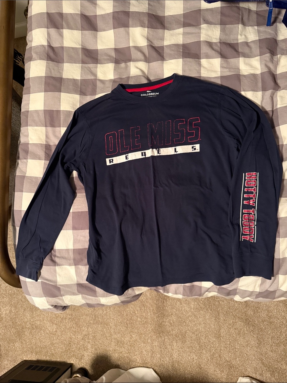 Colosseum Ole Miss Navy Long Sleeve Rebels Tee